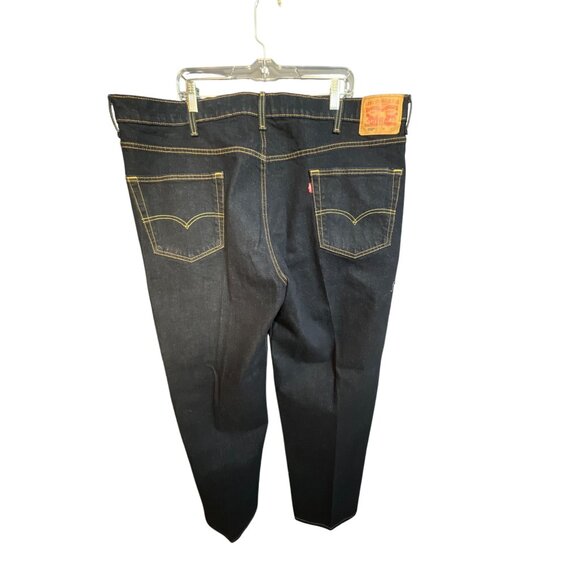 Levis 550 Relaxed Fit Mens Jeans W46 L36 Dark Wash Denim Cotton Blend - Picture 2 of 5